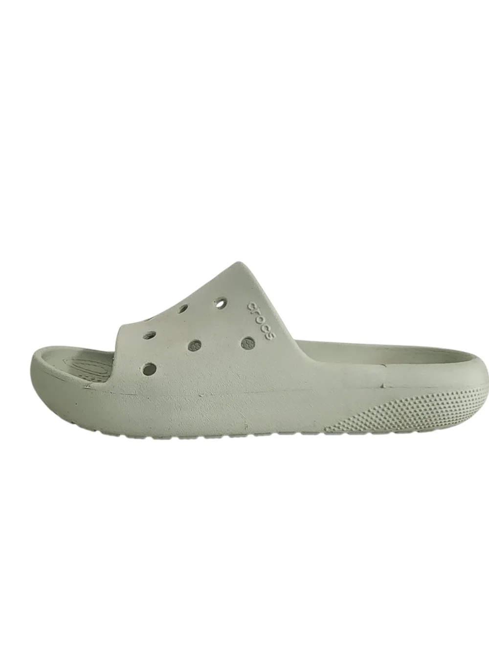 Crocs Pale Green Slide Sandals Size 7